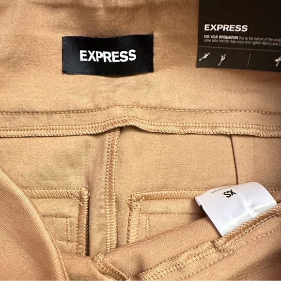 NWT - Express High Waist Columnist Front Vent Pants - Camel - XS - Picture 7 of 7
